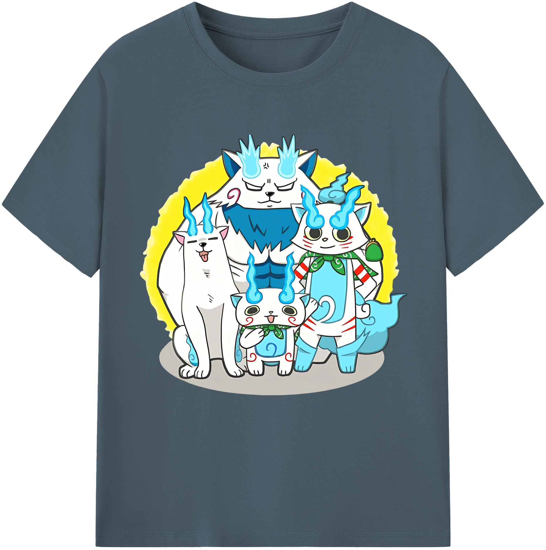 （画像用） 妖怪ウォッチ Yo-kai Watch 綿100％半袖Tシャツ（フロントプリント）